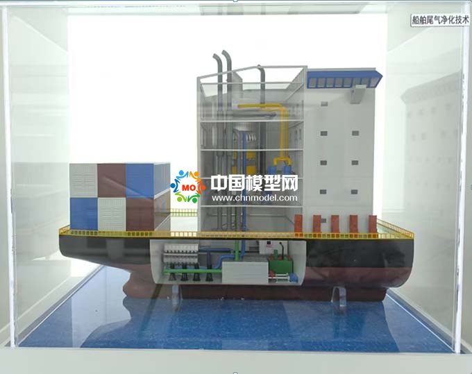 綠色船舶模型模型，廢氣凈化模型，船舶尾氣凈化模型